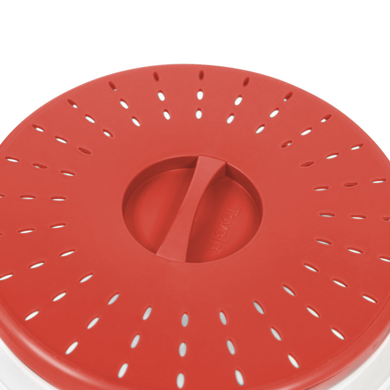 Tovolo Universal 3-Piece Plastic Lid Set, Red