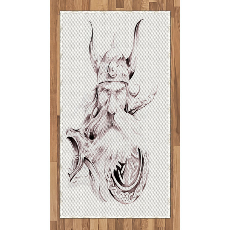 Tapis décoratif à haute densité en polyfibre, Rectangle 2 pi 7 po x 5 pi