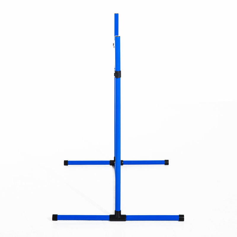 Blue Adjustable Dog Agility Training Jump Bar Set with Carry Bag