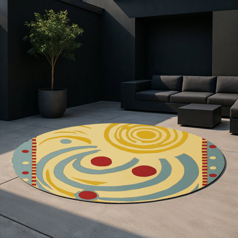Tapis intérieur et extérieur Cheeky Glow, Rond 5 pi