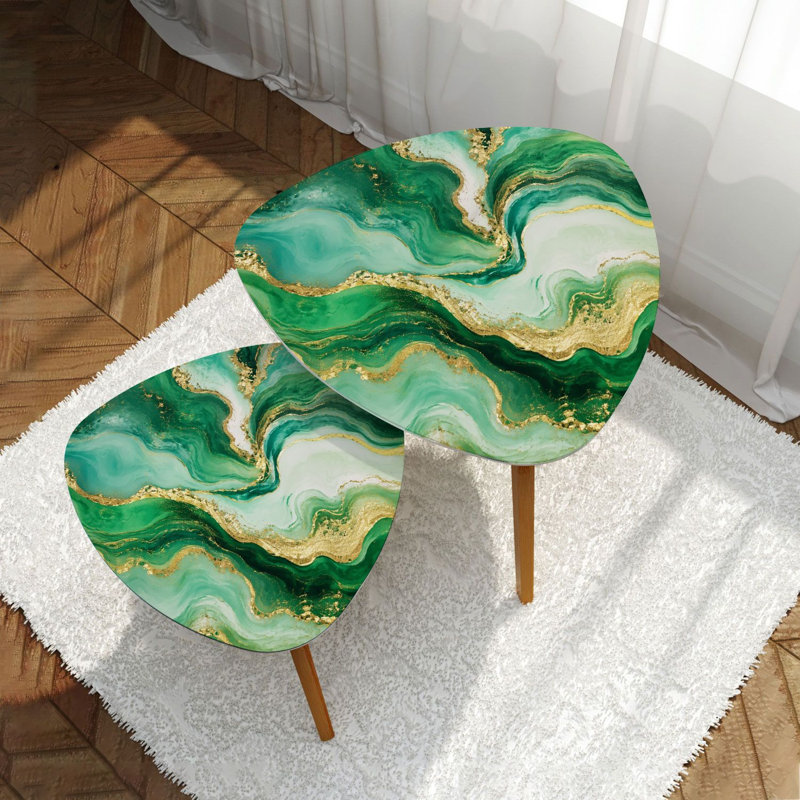 Ensemble de 2 tables basses gigognes Triangle Nesting