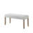 66"W Rectangular White Faux Marble Top Dining Set In Light Oak Finish