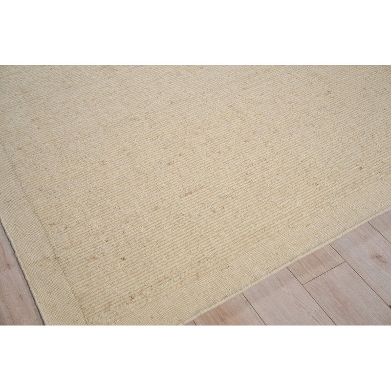 Navarra handloomed New Zealand Wool Ivory Area Rug