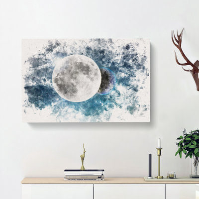 Earth Behind The Moon - Wrapped Canvas