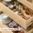 71" Modern Wooden Pantry Cabinet with Adjustable Shelves and Spacious Drawers for Kitchen Storage-1885906598
