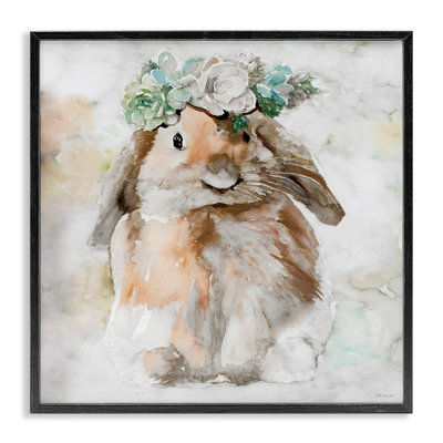 «Bunny & Spring Floral», estampe numérique par Stellar Design Studio