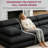 The Serenity 118'' Boneless Curved Sofa Linen-Blend Chenille A Fully Assembled-906672495