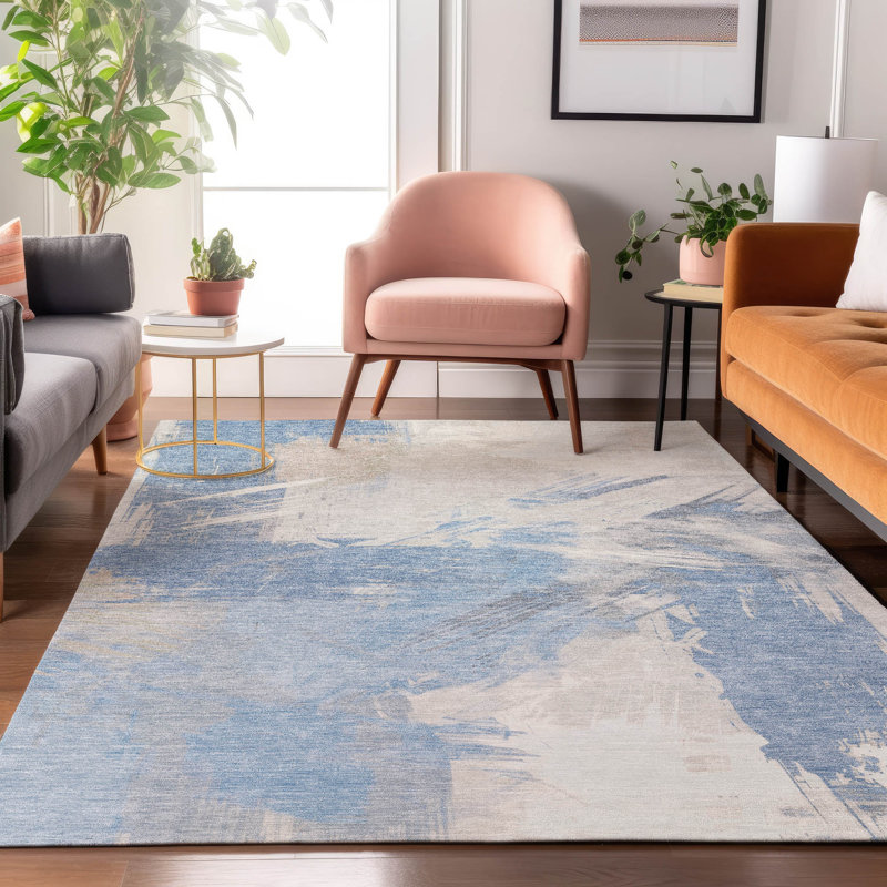 Premium Machine Washable Varroville AMF1711 Modern Rug, Rectangle 2'6" x 3'10"