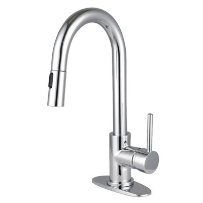 Robinet de bar 1 trou à fixation sur le comptoir avec douchette rétractable Kingston Brass Concord