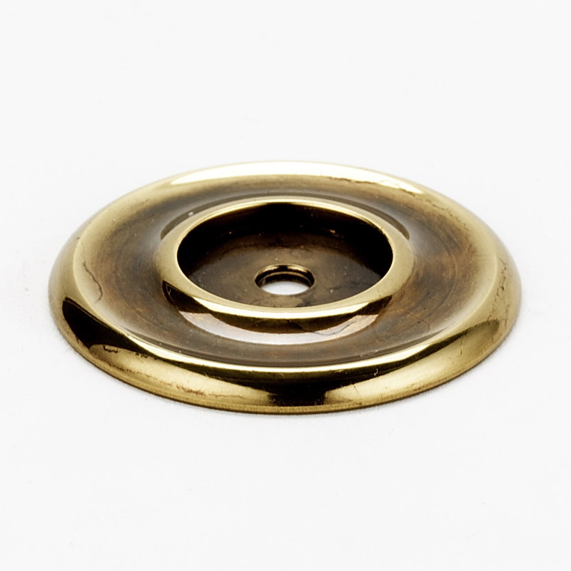 Traditional Modern & Contemporary Knob Backplate, Polished Antique,  1.25'' H X 1.25'' W X 0.19'' D