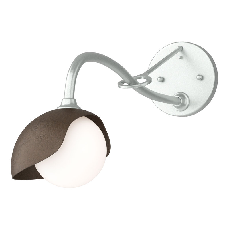 Brooklyn 1 - Light Hardwired Armed Sconce, Vintage Platinum, Bronze