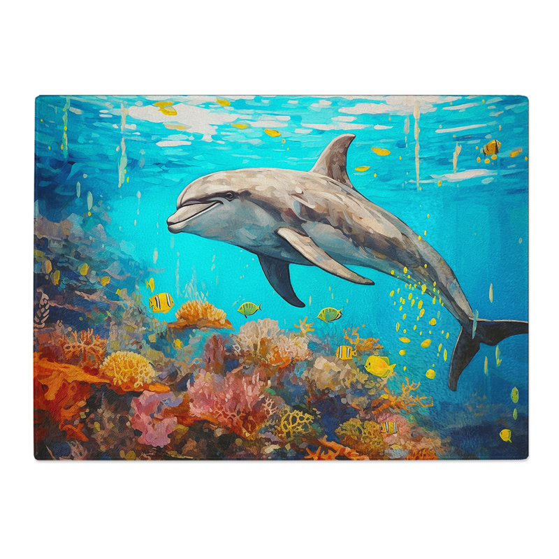 Dolphin Palette Knife  Glass Chopping Board