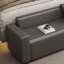 Banc rembourré simple en cuir pour chambre simple-100749418