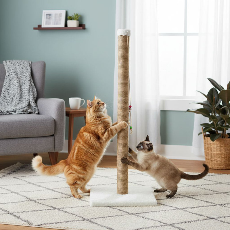 Grattoir pour chat, Blanc