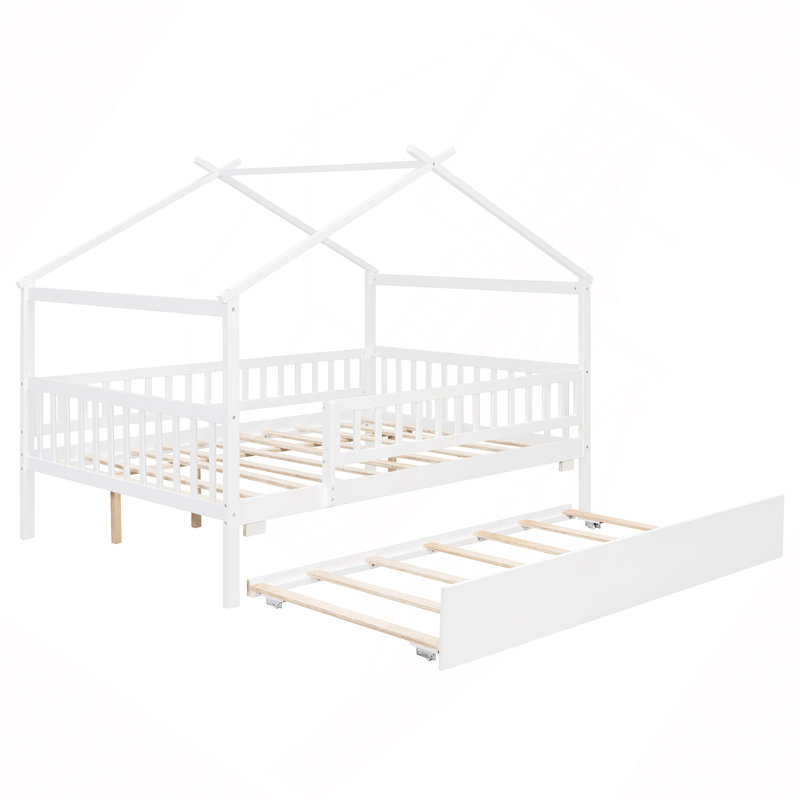 Lit gigogne en bois, Blanc