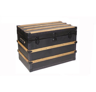 Antique Slat Trunk 36" Flat Top Model No. 90