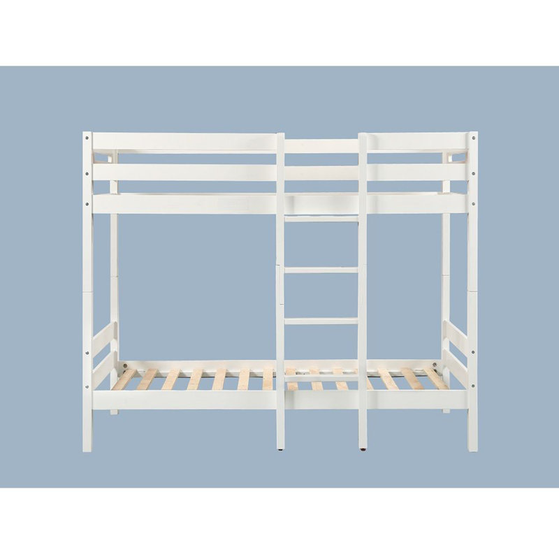 Kids Twin Over Twin Bunk Bed, White