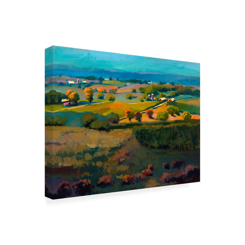 Art sur toile, Route de la campagne du Bari, H 35 po x l 47 po