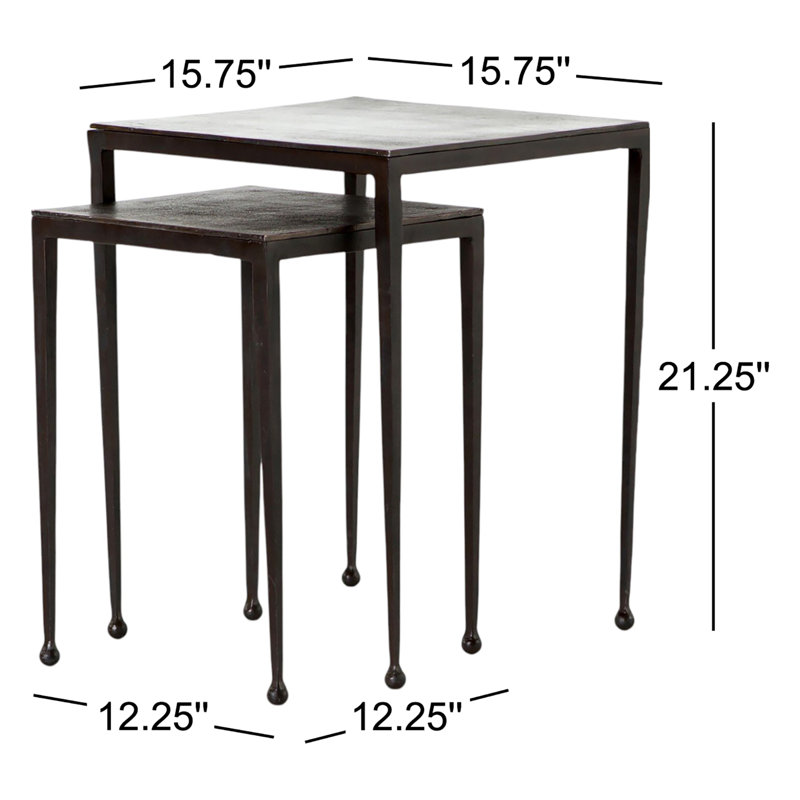 Dalston Nesting End Table, Brown