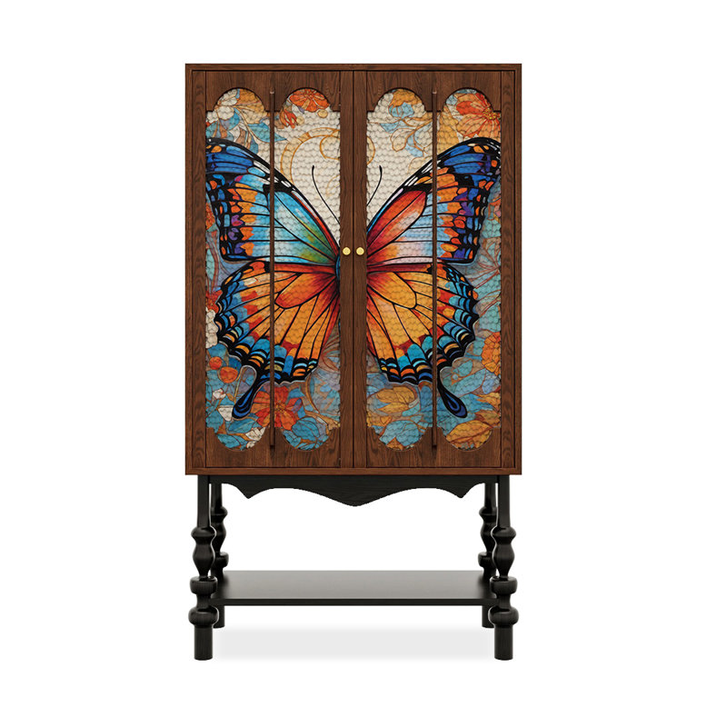 Nut-brown Solid Wood+Tempered Glass Display Cases