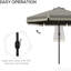 Parasol de patio gris foncé. Comprend un bouton-poussoir inclinable et une manivelle. Parasol de table à volants avec pampilles, 8 nervures pour le jardin, la terrasse et la piscine. Pare-soleil réglable à 45 degrés. Facile à manipuler
