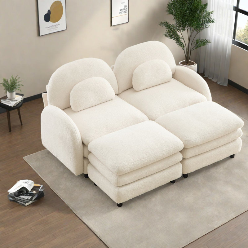 Canapé modulaire moderne en tissu Cloud Comfort