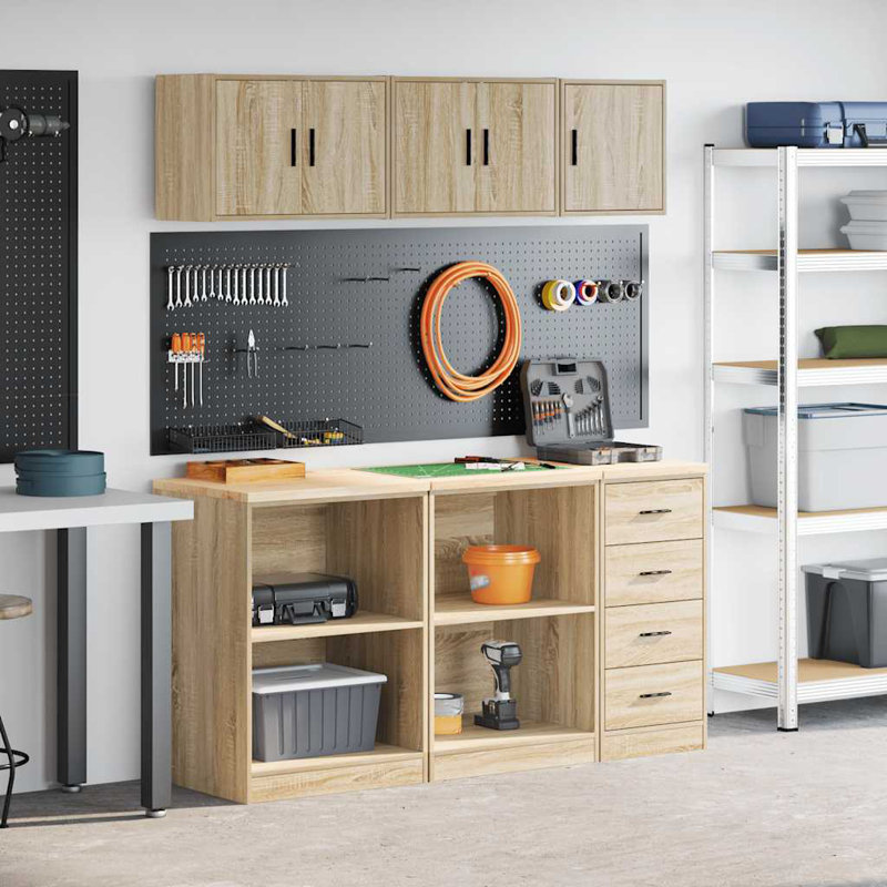 6 Piece Garage Cabinet Part Or Accessory, Sonoma Oak