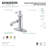 Kingston Brass Paris Single-Handle 1-Hole Deck Mount Bathroom Faucet with Brass Pop-Up-54357479