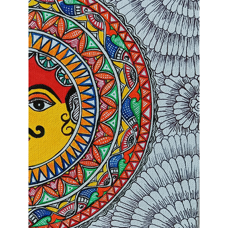 Le soleil - art Mithila | Acrylique sur toile | Par Rina Patwa