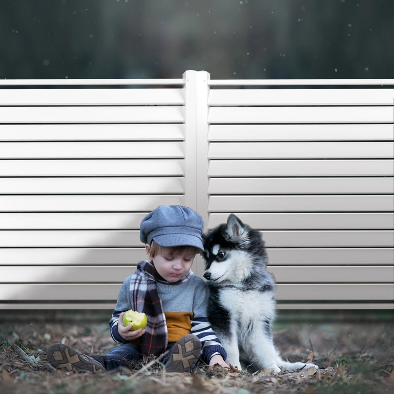 48 in. H x 48 in. W (2 Panels) Blinds Vinyl Privacy Fence Panel