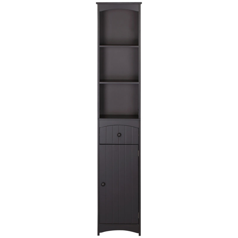 Bathroom Storage Cabinet Free Standing Bathroom Storage Unit Tall Linen Tower with 3-Tier Shelves and Drawer