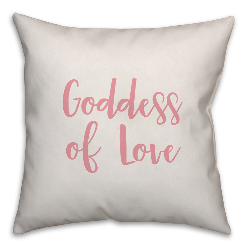  Coussin Goddess of Love, Coussin décoratif, Blanc / rose