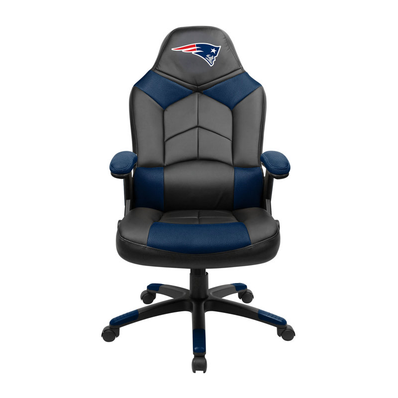 NFL Oversized Gaming Chair, Black/Blue and New England Patriotsand