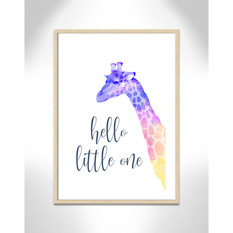 Hello Little One, art encadré, H 35,5 po x l 25,5 po x P 1,19 po, Encadrement beige