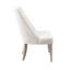 Dining Chairs   Of 2  - High Back Support, Solid Wood Legs Reclaimed Finish Upholstered 2 Back, Biscuit