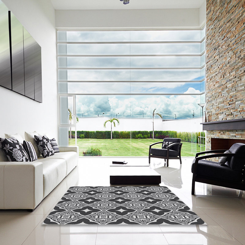 Tapis gris / brun Develin, Carré 4 pi