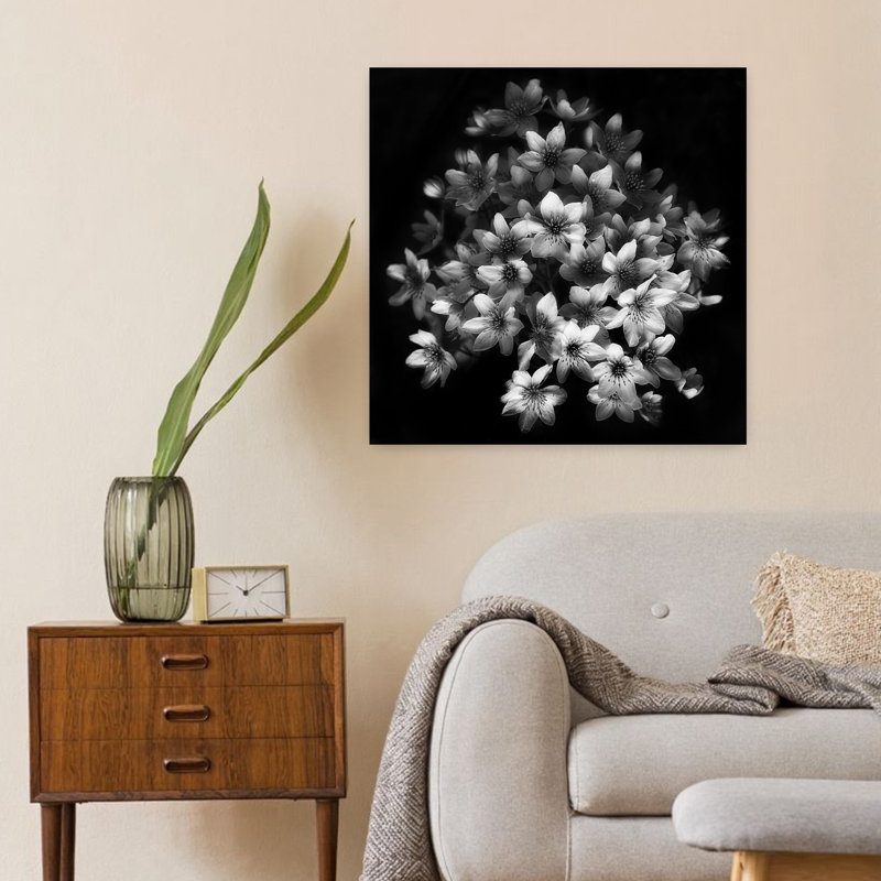 «Graceful Floral Cluster», art dramatique délicat, plante naturelle, H 24 po x l 24 po