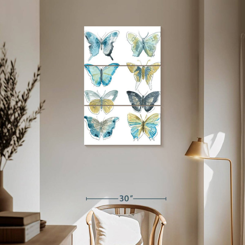 Brampt Butterfly Blues I, H 57 po x l 36 po
