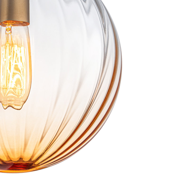 Plafonnier semi-encastré 1 lumière, Orange