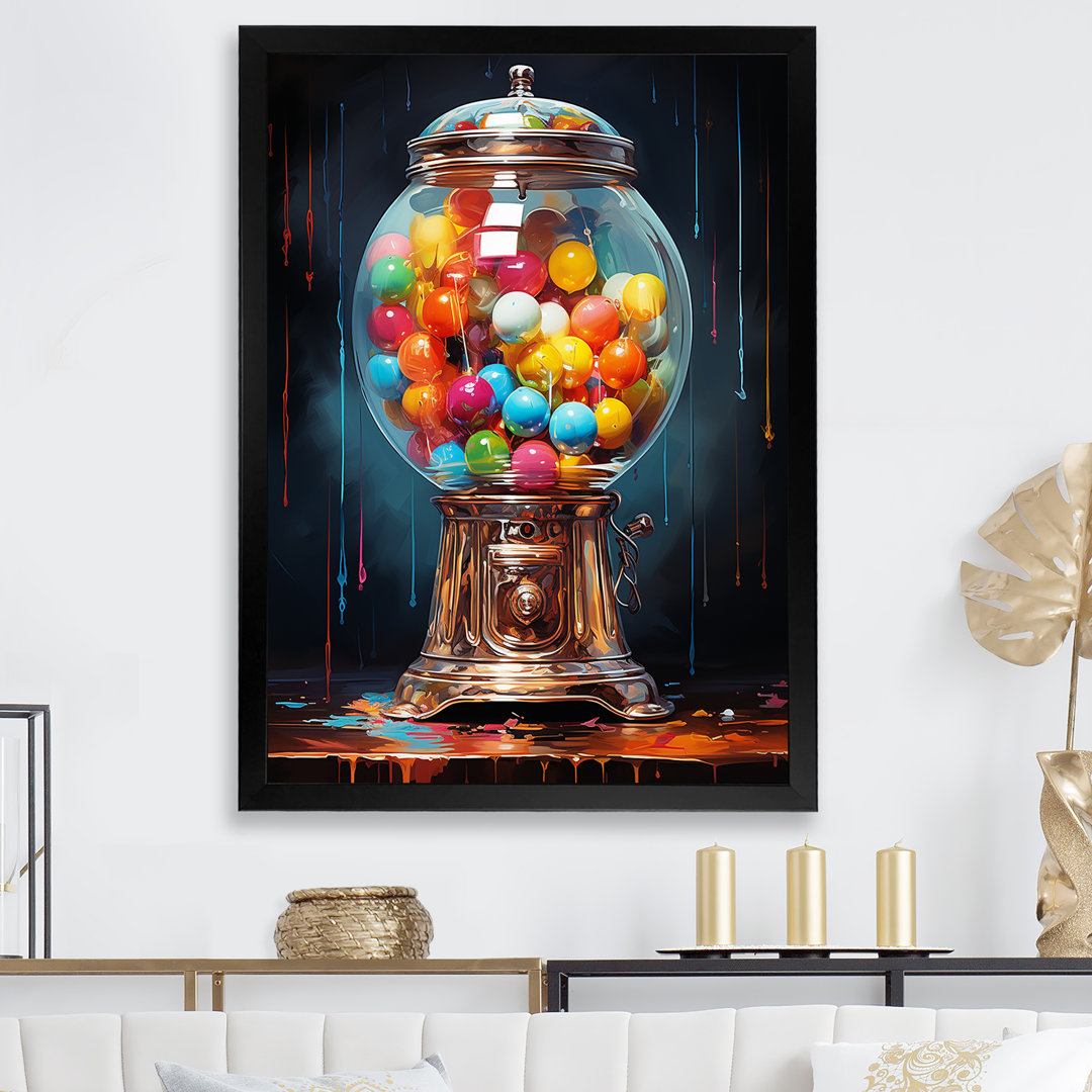 " Popart Glitzy Gumballs Portrait " Design Art 