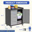 Armoire de rangement robuste pour outils en métal avec roulettes - Armoire de rangement pour outils pour le garage, le bureau et la maison