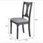 Chaises d'appoint à dossier ouvert brun clair et gris patiné (ensemble de 2)