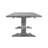 Rectangular Trestle Table With Double Turned Pedestal, Weathered Gray