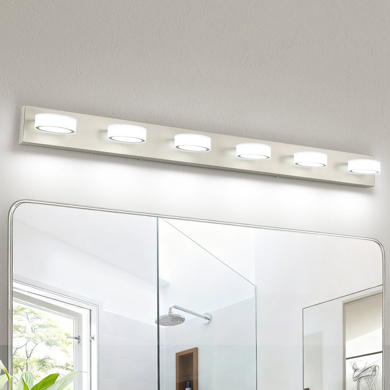 Éclairage à DEL à intensité variable pour meuble-lavabo à DEL 5500K, 270 °, 6, Nickel brossé