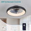 Ventilateur de plafond à DEL de 20 po - Température de couleur réglable et réglable, APP et télécommande, ventilateur de plafond intelligent moderne pour le salon, la chambre à coucher et la salle à manger (silencieux / 6 vitesses / réversible / 