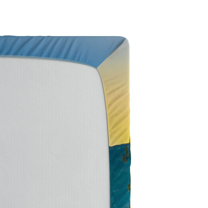 Microfiber Patterned Fitted Sheet, Twin Fitted Sheet