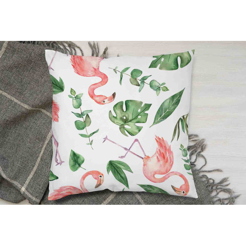 Floral Square Cushion, 60cm H x 60cm  W x 7cm D