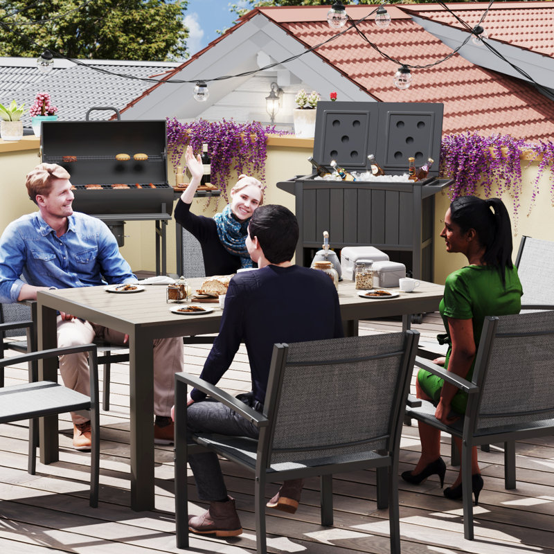 6 - Person Patio Dining Set with Rectangular Table