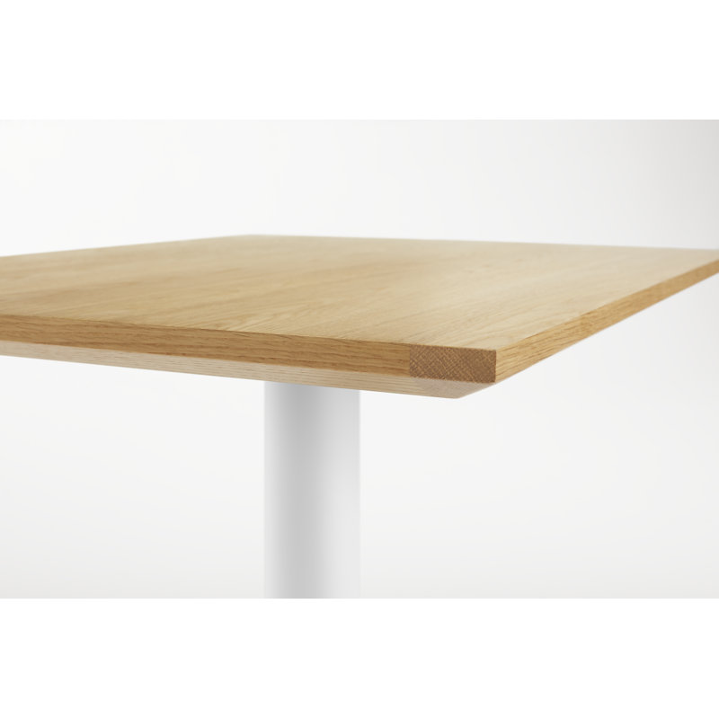 Easy Walnut Wood Dining Table, White Oak, Matte White