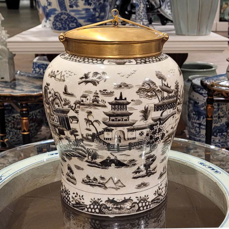 Hand Painted Decorative Porcelain Jar